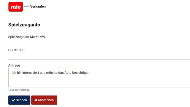 Handel Antwort